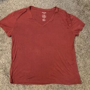 Nine West Burnt Red Short Sleeve T-Shirt